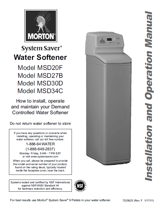 Water parts morton softener 